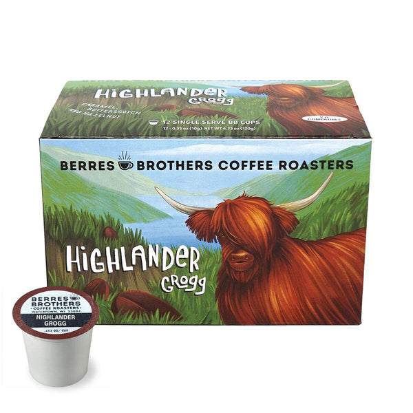 Berres Brothers Highlander Grogg Coffee K Cups, 12 Count Single Serve Pods for Keurig Coffee Makers, Flavored Medium