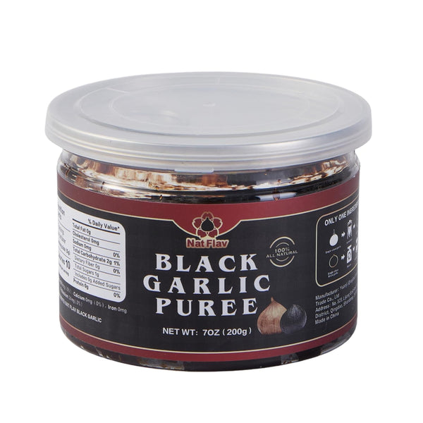 Nat Flav NatFlav Black Garlic Puree 7 Oz, Made from Solo Black Garlic 100%,