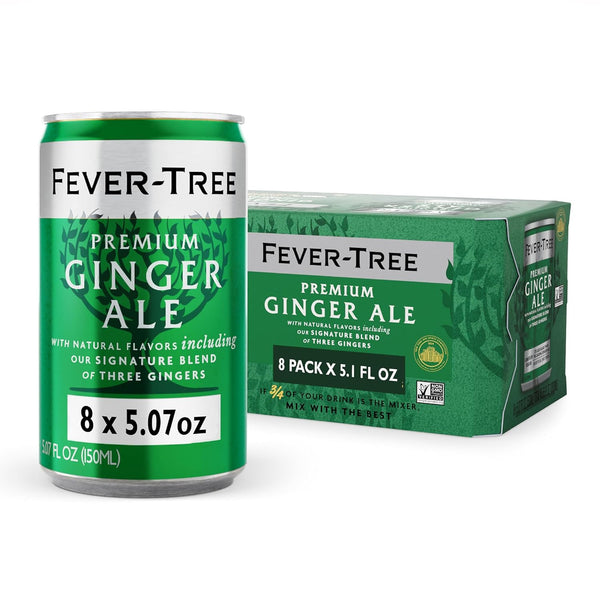 Fever-Tree Ginger Ale Premium Mixer for Cocktails and Mocktails, 5.1 fl oz