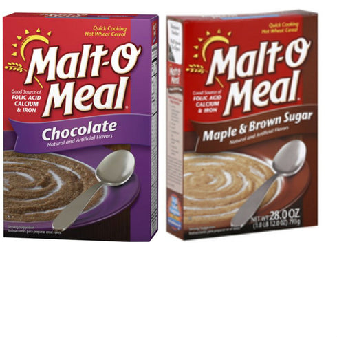 sweetway Malt O Meal Variety Pack. Chocolate Along With Maple and Brown Sugar