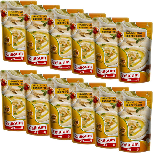 Zalloum Hummus 135g (Pack 2), - Tahina, Each of Ready to Eat Pouches, Gluten Free (Classic)