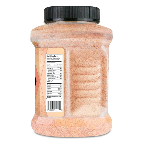 5 lbs HERBION Naturals Himalayan Pink Salt Jar Fine Grain, GMO Free, Supreme Quality Chemical Free, Vegan, Kosher