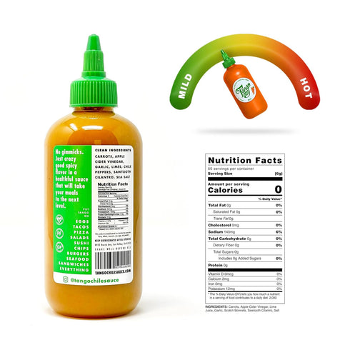 MILD Tango – Scotch Bonnet Carrot Hot Sauce, Mild Heat, Flavor First, Vegan, Gluten-Free, 8 oz
