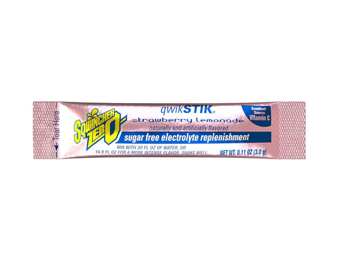 Sqwincher (50 Count) Zero Qwik Stik Sugar Free Watermelon and Strawberry Lemonade Flavor Electrolyte Hydration Drink