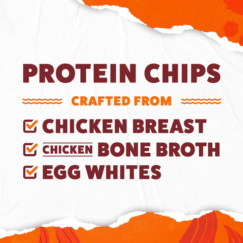 WILDE Buffalo Protein Chips, Thin and Crispy, High Protein, Keto Friendly, 1.34oz Bags (Pack of 8)