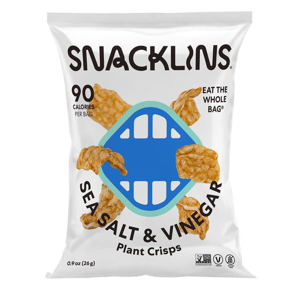 SNACKLINS Plant Based Crisps SEA SALT & VINEGAR - Gluten Free, Grain