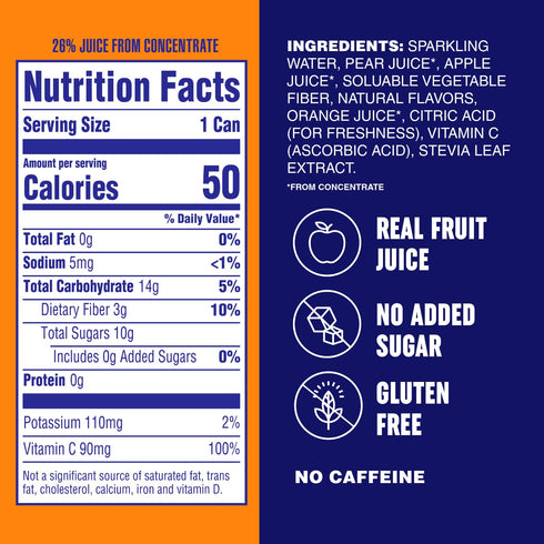 12 Oz (24 PLEZi FiZZ Stawberry Lemonade & Orange Mango Sparkling Juice Bundle No Added Sugar, Low Sugar Soda