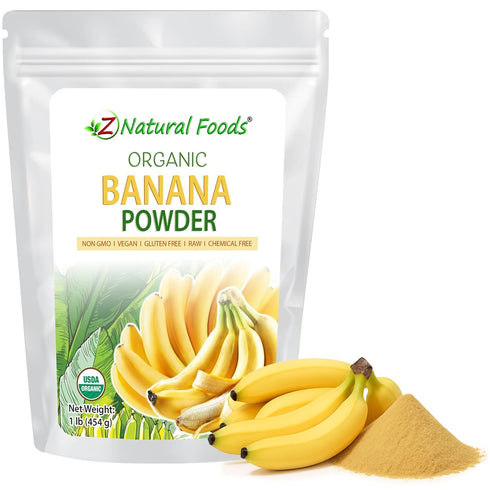 Z Natural Foods Organic Banana Powder, Fiber Supplement for Glowing Skin and