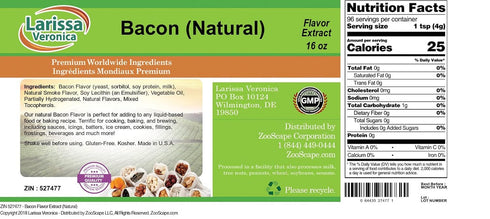 Larissa Veronica (16 oz, 527477) Bacon Flavor Extract (Natural) ZIN:
