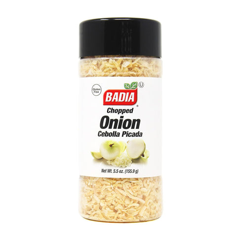 5.5 (Pack 12) Badia Onion Chopped, Ounce