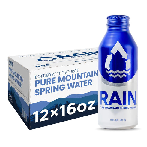 RAIN, Spring Water, 16 Oz, 12 Pack, Bottled At The Source, Recyclable