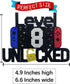 8th Birthday Video Game Cake Topper Level 8 Unlocked Cake Topper for Kids Boy Girl 8-Years-Old Birthday Party Decoration