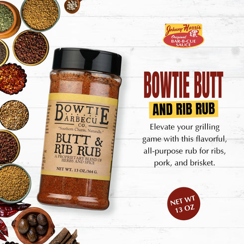 13Oz, 1 Pack Bowtie Butt and Rib Rub, Dry Barbecue Spice Blend, Seasoning Mix Barbecue Spice Blend, Butt and Rib