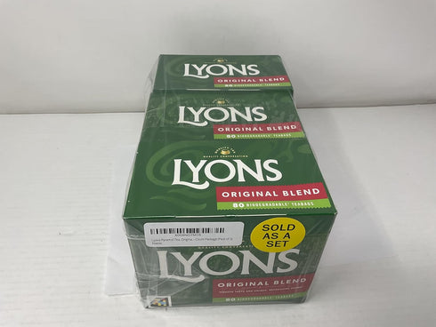 80 Count (Pack 3) Lyons Original Blend, Tea Bags