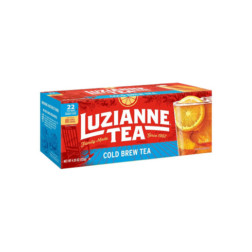 Pack 22ct (2-Pack) Luzianne Iced Tea Variety Sweet Iced Tea Bags & Unsweetened Cold Brew Black Iced Tea Bags, Family