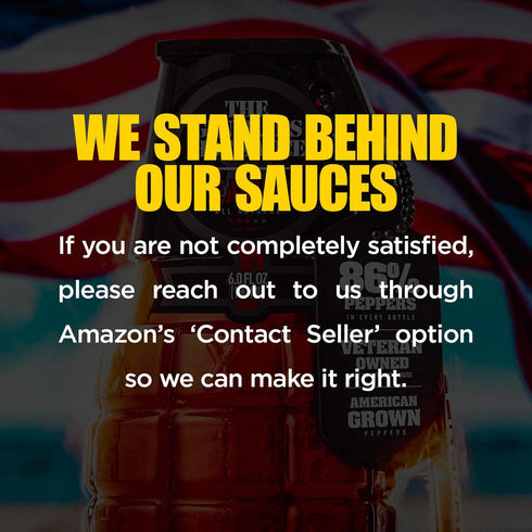 4/5 6oz The General's Hot Sauce Shock & Awe - Habanero Peppers, Heat Rating, All Natural Spicy Sauce, Small-Batch
