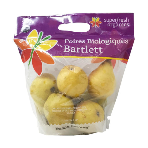 Fresh Produce 32 Organic Pear Bartlett Bag, Ounce