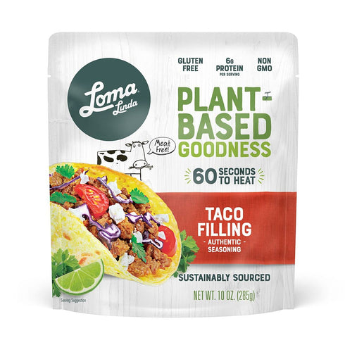 Packets (10 oz.), 12 Pack) Loma Linda - Plant-Based Complete Meal Solution (Taco Filling