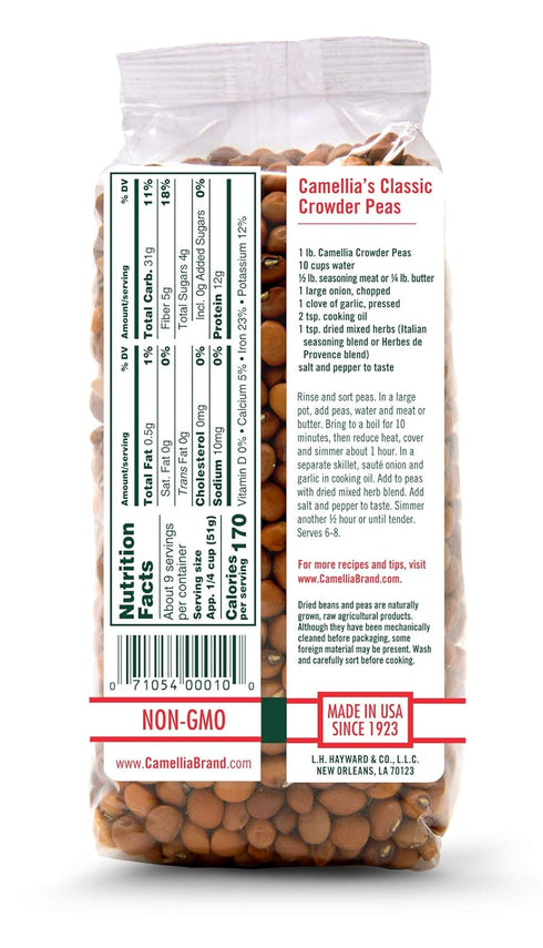 16 OZ Camellias Crowder Peas