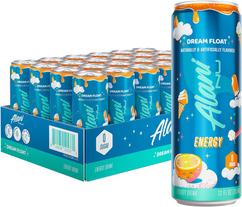Alani Nu DREAM FLOAT, Sugar Free, Low Calorie Energy Drinks, 200mg Caffeine,