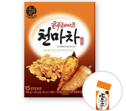 Tea_15 (20g 10.58 oz SONGWON Cheonma (Gastrodia) and Crunchy Cornflakes Tea Korean Gastrodia Root Blend, Satisfying