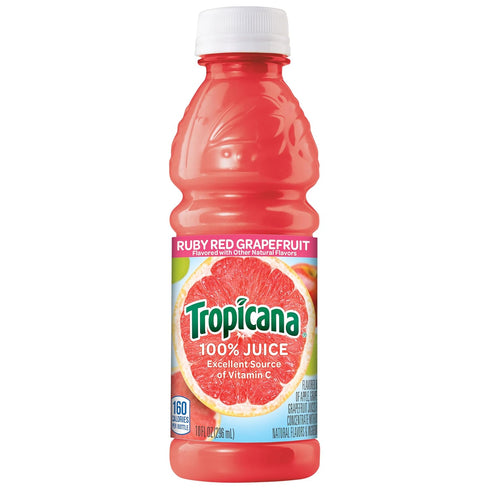 10 (Pack 24) Tropicana Ruby Red Grapefruit Juice, Ounce