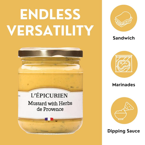 L'epicurien Gourmet French Mustard with Herbes De Provence