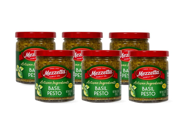Mezzetta Artisan Ingredients Basil Pesto 6.25 Ounce Jar- Traditional Italian Pesto alla