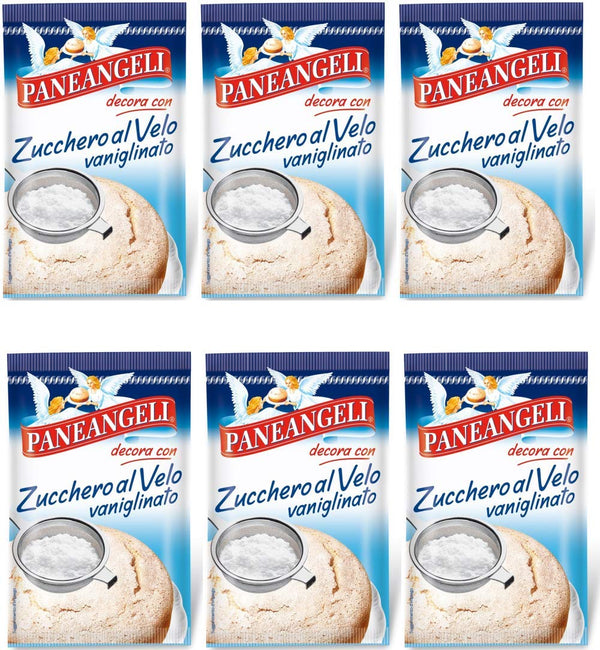 Paneangeli Zucchero Al Velo Icing Sugar with Vanilla Flavor 4.4oz 125gr, Pack of