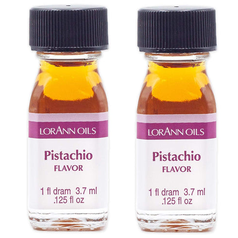 Super Strength Flavoring, Pistachio, Pack of 2, 0.125 fl oz - LorAnn Oils, Bold Natural Flavors