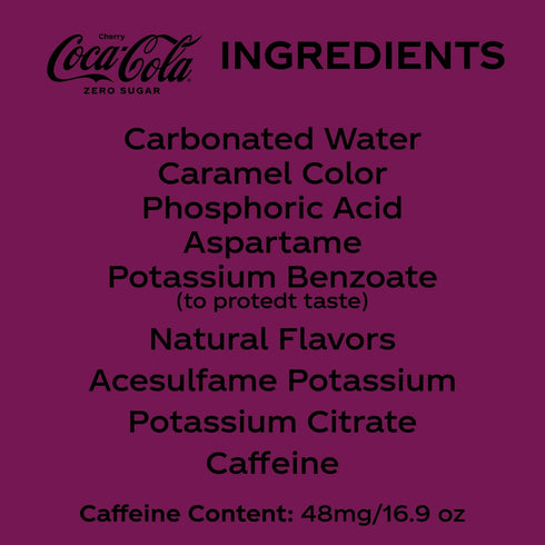 6pk 500ml Pack 3 Coca-Cola Cherry Zero Sugar | | PET |
