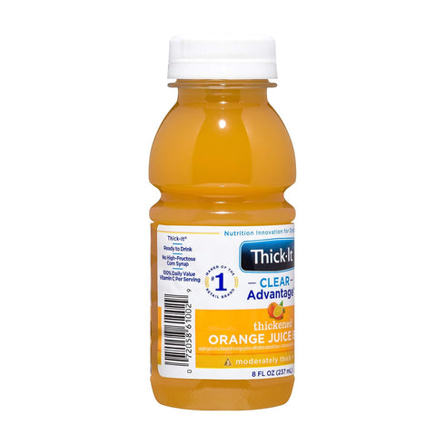 8 oz (47882600) Thick-It Clear Advantage Thickened Orange Juice Blend - Moderately Thick/Honey, Bottle