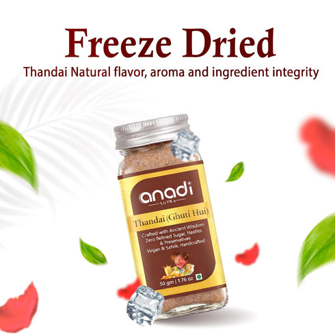 50g Summer Anadi Sutra Freeze Dried Thandai Powder | Traditional Indian Thandai Drink Mix with Almonds, Pistachios