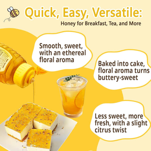 DFYSYSD 100% 11oz/312g, Wholesome Honey, Raw Unfiltered Honey, Wildflower honey, Natural and Pure, Fresh Sweetness