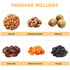 6 KWOLYKIM Premium Nut & Dried Fruit Gift Basket - Gourmet Compartments: Prunes, Dates, Apricots, Cashews, Almonds