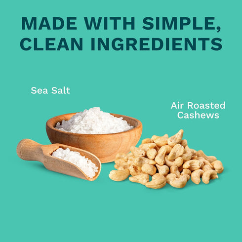 1.5 (12 Packs) Sea Salt Cashews with Skin by Karma Nuts, Whole, Roasted, Vegan, Gluten Free, Low Net Carb, Natural