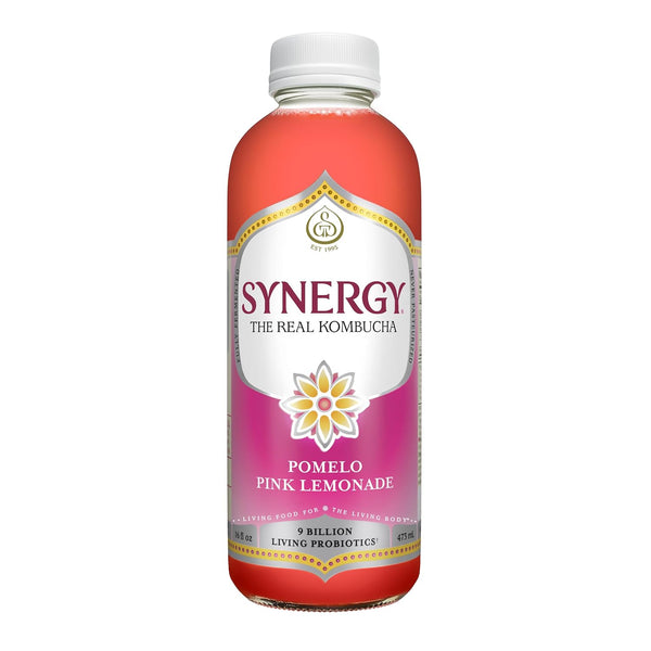 SYNERGY The Real Kombucha - Pomelo Pink Lemonade - 16 fl oz