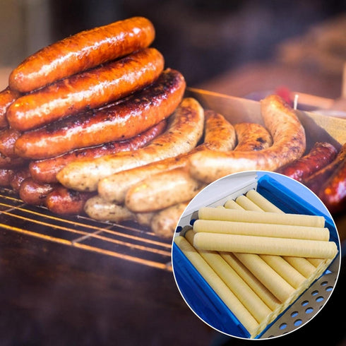 Hulzogul 14m/26mmSausage Case Artificial Colon Sausage Casing Collagen, Edible Drying Homemade Sausage, Fresh Collagen