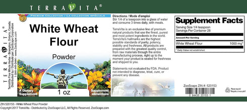 Terravita (1 oz, 520153) White Wheat Flour Powder ZIN: