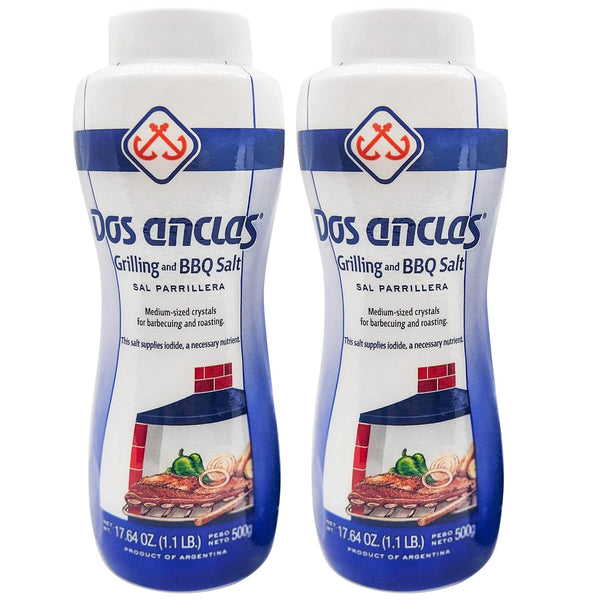Dos Anclas Sal Parrillera 2 Pack, Rock Salt for Grilling and BBQ,