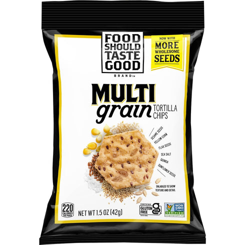 Food Should Taste Good Multigrain Tortilla Chips, 1.5 Oz (Pack of 24)