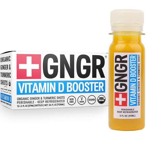 +GNGR Vitamin D Shot Bone & Joint Support, Organic Cold-Pressed Ginger shot