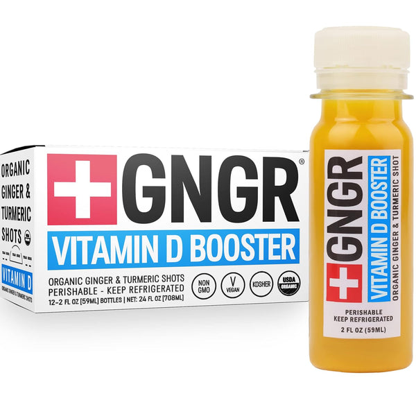 +GNGR Vitamin D Shot Bone & Joint Support, Organic Cold-Pressed Ginger shot