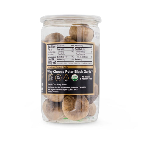 8.8oz (Pack 1), Bulbs, MW Polar USDA Organic Black Garlic of Whole Easy Peel, All Natural, Chemical Free, Kosher
