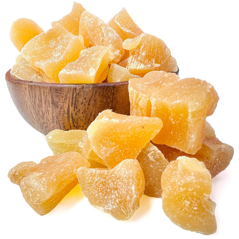 5 NY Spice Shop Crystalized Ginger Pieces - Pound Crystallized Candied Ginger Chunks - Spicy & Sweet Dried Crystals