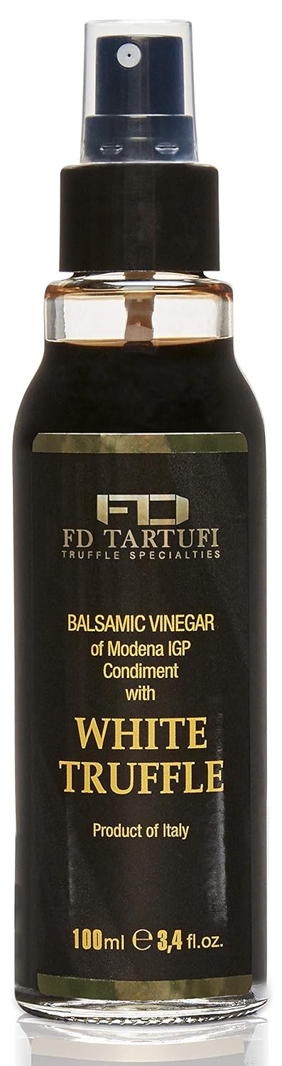 FD TARTUFI White Truffle Balsamic Vinegar of Modena 100ml (3.4fl oz), Gourmet