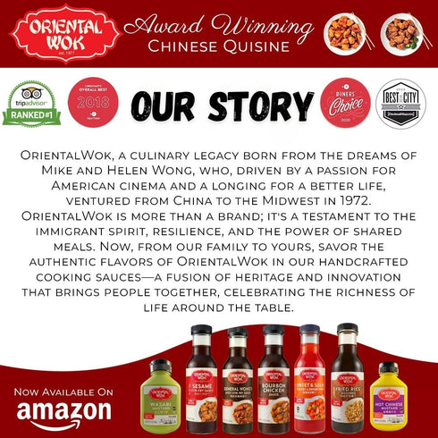 14 oz (2 Pack) Oriental Wok Gourmet Sesame Stir-Fry Sauce, Blend of Sweetness and Umami Family Sauce, Ideal