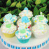 48 Count Royal Icing Decorations, Baby Boy, Gender Reveal Party, Baby Shower Edible Kosher Decorations for Cakes