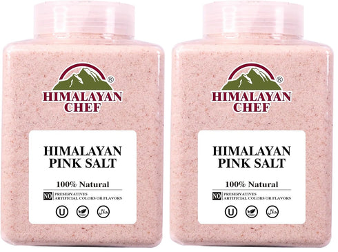 Himalayan Chef Pink Himalayan Salt- 5 lbs. Fine Grain (Pack of 2)