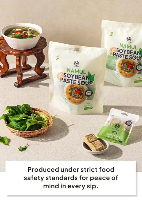 5 Korean Food Instant Miso Soup with Vegetables Individual Servings Korean Soybean Paste Soup (Doenjang) Quick & Easy